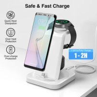Portable Wireless Charger Samsung Charger Fast Wireless Charging Station Safe Fast Charging Watch 6 5 Pro S24 S23 S22 S21