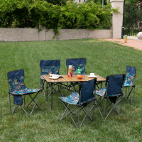 戶外折疊鋼合金桌露營野營桌椅戶外野餐桌燒烤桌車載便攜金屬桌椅