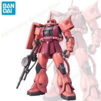 Original Bandai Figure Gundam MG 1/100 CHAR S ZAKU 2.0 Model Kit Anime Figures Mobile Suit Action Figure Toys Doll Gifts
