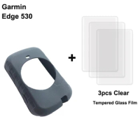 Garmin Edge 530 EDGE 830 Case &amp; 3PCS Tempered Glass Film 1pc GPS Computer Case 3pcs Screen Protector Cover for edge 530 830