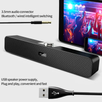 Home Theater Sound System Bluetooth-compatible Wired Speaker Soundbar Computer 3.5mm Speakers For TV Soundbar Box Subwoofer