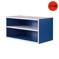 TZUMii 艾莉絲加大二格櫃/二層櫃/空櫃/收納櫃-藍色2入組60*29*30 cm