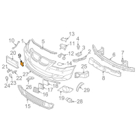 Nắp Móc Cuộn Cản Trước, Cho BMW E60 M Sport, 51117897210