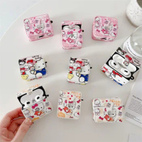 Miniso Hello Kitty Airpods Pro Case,Cute 3D Cartoon Earphone Protective Cover For Airpods 3 Case/Airpods 1/2 PU Leather Case