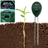 3-in-1 Soil Tester Dual Probe PH Light Moisture Meter Accurate Humidity Light PH Tester for Potting Soil Garden Farm Lawn