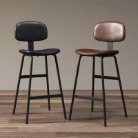 EE1016Bar chair, home high stool, backrest bar stool, simple modern coffee shop high bar stool
