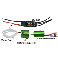 RC Boat Power Drive Set 2440 Motor Water Cooling 40A ESC For Thruster Sprayer Pump Jet Pump
