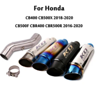 For Honda CB400 CB500X 2018-2020 / CB500F CBR500R CBR400 2016-2020 Exhaust Muffler Pipe 51mm Connect Mid Link Pipe Modified