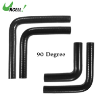 UXCELL 90 Degree 9.5/11/13/16/19/22/25/28/32/35/40/45/48/54MM Elbow Silicone Hose Coupler Intercooler Tube 150*150MM Black