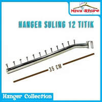 Hanger Suling kotak 12 paku tekuk lurus pipa kecil standart 35cm