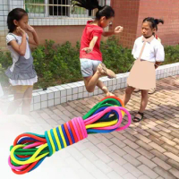 Attractive Jump Rope Polyester Skipping Rope Game Wear Resistant Rubber Band Skipping Rope Toy Bouncy Game Entertainment