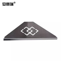 安賽瑞 三角置物架 不銹鋼免打孔花紋置物架 收納架 711822 BJ