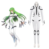 Anime Lelouch of the Resurrection C.C. Lelouch Lamperouge Jail Cosplay Costume Jumpsuit C.C. Code Geass Sexy Costume Bodysu