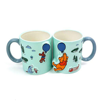 真愛日本 迪士尼 小熊維尼 POOH 好友氣球藍 陶瓷杯 馬克對杯 馬克杯 情侶杯 咖啡杯 杯子 禮物