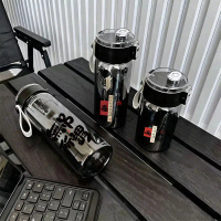 Portable and Worry-free for Office Use, Leak-proof and Large Capacity Transparent Leak-proof Water C
