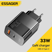 Essager USB C Charger 33W GaN Type C PD Fast Charging For iPhone 14 13 12 11 Pro Max XS 8 P For iPad Pro Air iPad Mini