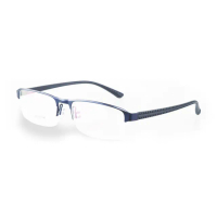 【MEGASOL】斯文青中性眉框老花眼鏡變色墨鏡太陽眼鏡(氣質書生半框-9BS-DB深藍色)