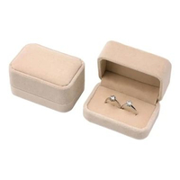 DEWEKA Kotak Cincin Couple / Tempat Cincin / ring box Beludru Bisa 2 cincin biru merah ungu pink bei