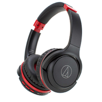 【福利機】鐵三角 ATH-S200BT 黑紅色 可折疊 藍牙 耳罩式耳機 | 金曲音響