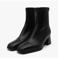 SAPPUN Ramion Socks Ankle Boots (5cm) - Sepatu Boots Wanita 39 BLACK