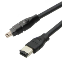 IEEE1394 Firewire DV Cable for Camcorder Sony Canon Sharp JVC IEEE1394, 6 Pin to 4 Pin Male to Male for Digital Camera
