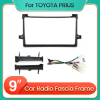 2Din Android Car Radio Fascia Frame Adapter Power Cable For Toyota Prius XW50 2015-2020 Dashboard Trim Kit