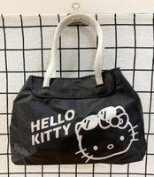 【震撼精品百貨】Hello Kitty 凱蒂貓~日本SANRIO三麗鷗 KITTY手提袋-黑銀線條*96779