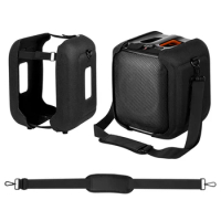 EVA Travel Carrying Strap Cover Shockproof with Shoulder Strap and Base Support Feet for JBL Partybox Encore Essential Speaker