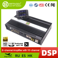 Sennuopu X12 10 Channel Dsp Processor Bluetooth Car Audio Amplifier 1000w 12 V Auto Stereo 8 Ch Automotive Amp for Car Sound