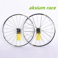 New 700C Aksium Race Road bike 6061 Aluminum alloy bicycle wheelset alloy clincher rims use for 8/9/10/11S QRM