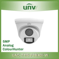 UNV Uniview Full-Color Analog Camera 5MP 11 Languages TVI/AHD/CVI/CVBS UAC-T115-F28(40)-W HD Fixed Turret Camera