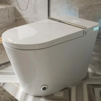 Smart Toilet with Bidet Built in, Foot Sensing Modern Toilet Bidet Combo with Auto Flush, Remote Control Warm Water