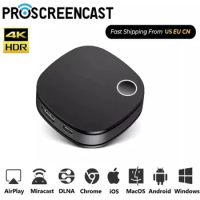 Wireless Screen Thrower Proscreencast SC01 2.4G/5G 4K HDR Miracast WiFi Display Receiver Dongle For Airplay DLNA HDMI TV Stick