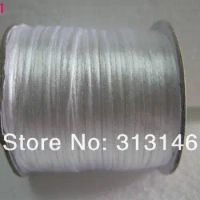 Wholesale 80M/Spool 1.5MM White Braided Macrame Nylon Chinese Knotting Cord Beading Satin Handmade Shamballa String Thread Rope