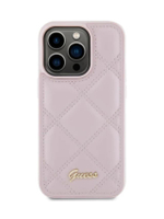 เคส Iphone 15 Pro Quilted Metal Logo สีชมพู