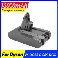 13000mah 21.6v 3.0 Li-ion Battery for Dyson V6 Dc58 Dc59 Dc61 Dc62 Dc74 Sv09 Sv07 Sv03 965874-02 Vacuum Cleaner