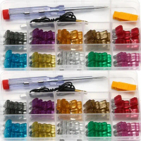 Fius Kereta Kecil, 100Pcs, Jenis Bilah Automotif, Pelbagai Fius Mikro, Termasuk 2A/3A/5/A/7.5A/10A/1