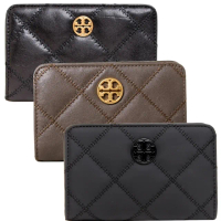 【TORY BURCH】WILLA專櫃款菱格紋釦式中夾(多款任選)