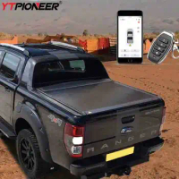 YTPIONEER Roller Lid Shutter Pick up Tonneau Cover Aluminum Alloy up with Lock Roll Bar For Ford Ranger 2023 2 Sets 2 Years