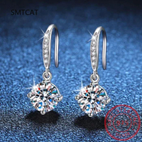 Real Moissanite Drop Earrings for Women 925 Silver White Gold Plated Earing Wedding Engagement Fine Jewelry Free Shipping