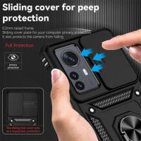 For Xiaomi 12 Pro Case MI 12X 5G Magnetic Car Ring Shockproof Armor Stand Holder Phone Cases For Xiaomi 12X 12 X 12Pro Cover