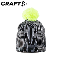 【CRAFT 瑞典 毛呢球球保暖帽《黑》】1903617/保暖帽/針織帽/毛線帽/休閒帽/毛帽
