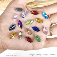 cangkang sampan acrylic size 7x15mm