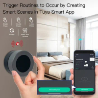MOES Smart Knob Switch Tuya ZigBee Wireless Scene Switch Button Controller Battery Powered Automation Scenario Smart Life App