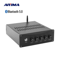 AIYIMA TPA3255 Bluetooth 5.0 Power Amplifiers 2.1 Channel Subwoofer Amplifier 150Wx2+300W Sound Amplificador Speaker AC110V-240V