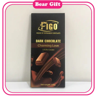 [Chính hãng] Dark Chocolate 100% Cacao FIGO 100gr, Socola đen nguyên chất không đường, Ăn giảm cân, 