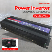 taff Taffware Power Inverter Mobil Pure Sine Wave DC 12V to AC 220V 2000W - NBQ2000W Promo tidak bar