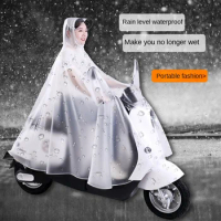 Thickened adult models thickened electric car tricycle special rain poncho long full body storm-proof takeaway rain poncho
