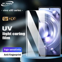 ZLNHIV cover Not Glass For vivo X90 X80 S15 S16 NEX 3 3S X70 X60 X60T S12 pro plus X60S UV light curing film HD screen protector