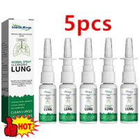 5X 20ml Lung Detox Herbal Cleanser Spray For Smokers Clear Nasal Congestion Anti Snoring Solution Stop Snore Relief Spray Nose